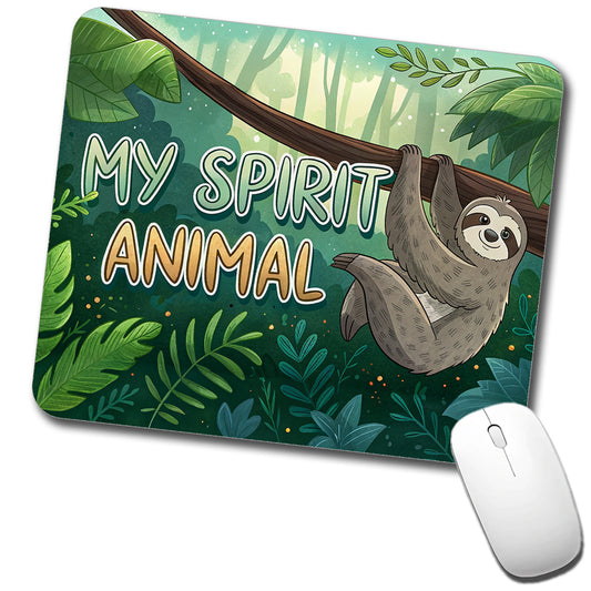 My Spirit Animal Sloth Funny Low Profile Mouse Pad Mat