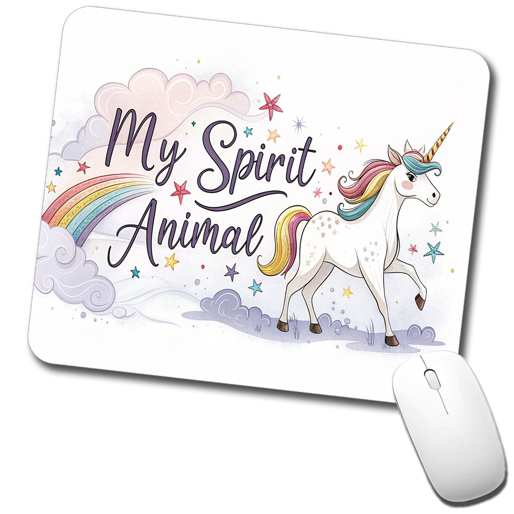 My Spirit Animal Unicorn Funny Fantasy Low Profile Mouse Pad Mat