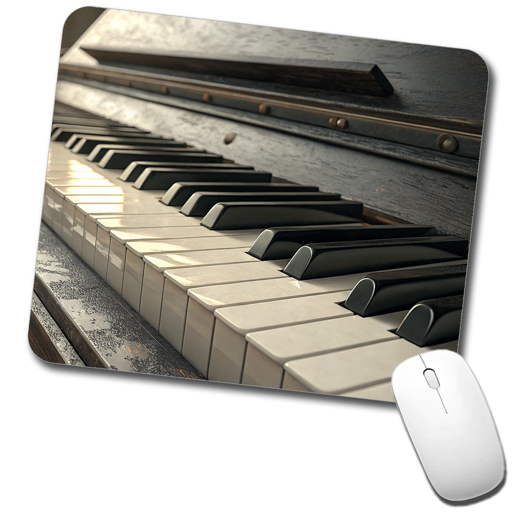 Piano Keys Close-up Low Profile Mouse Pad Mat