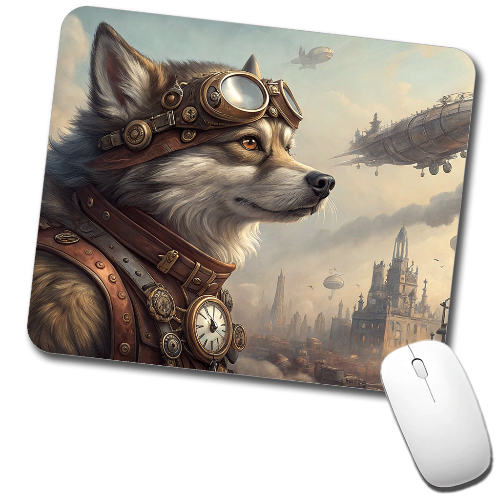 Pomsky Dog Steampunk Low Profile Mouse Pad Mat