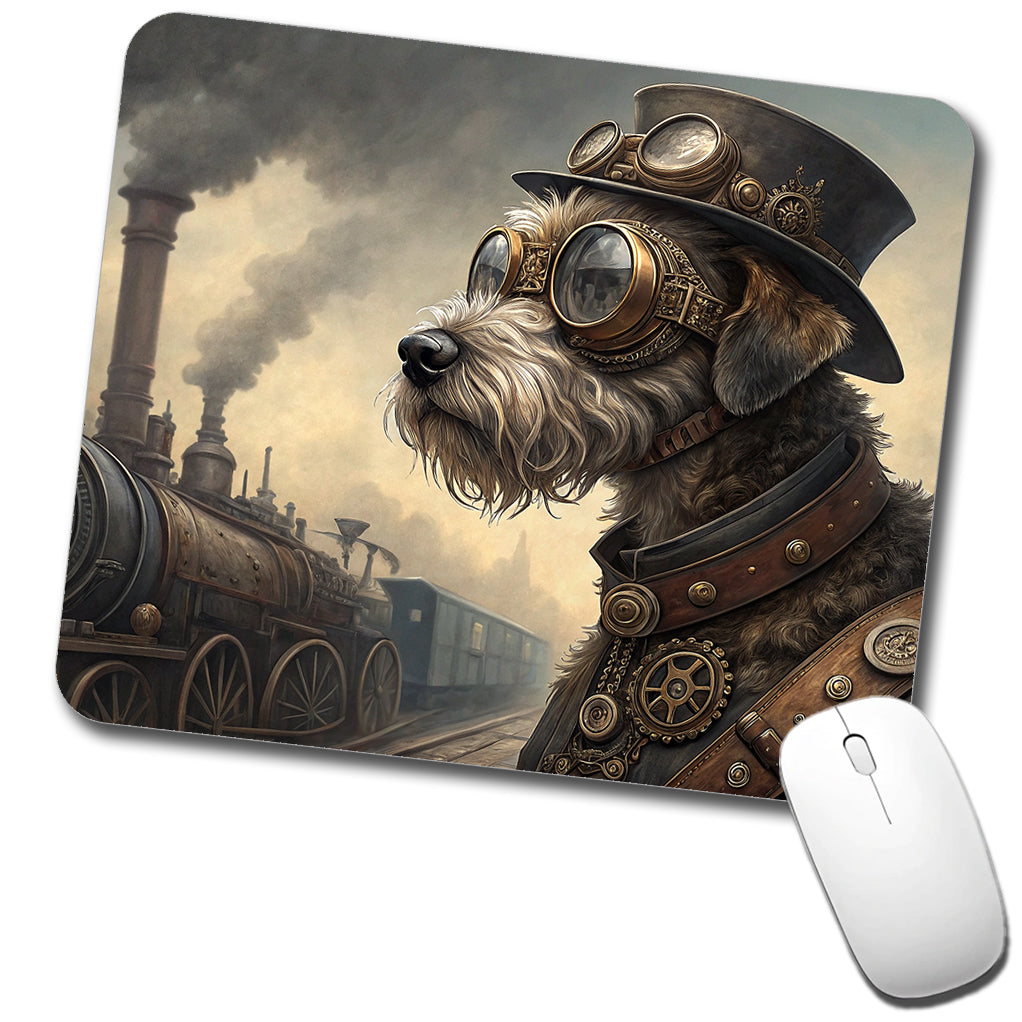 Schnoodle Dog Steampunk Low Profile Mouse Pad Mat