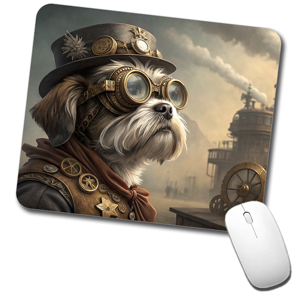 Shih Tzu Dog Steampunk Low Profile Mouse Pad Mat