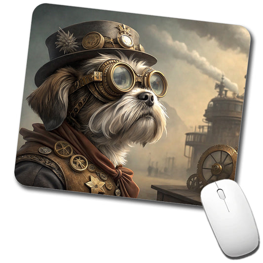 Shih Tzu Dog Steampunk Low Profile Mouse Pad Mat