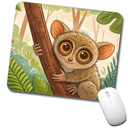 Tarsier Children's Illustration Style Low Profile Mouse Pad Mat