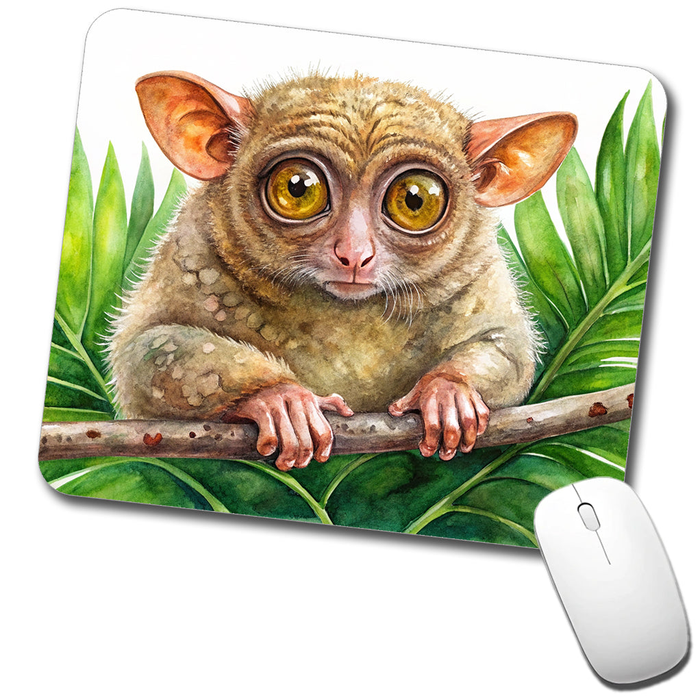 Tarsier Watercolor Low Profile Mouse Pad Mat