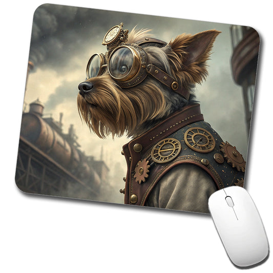 Yorkshire Terrier Yorkie Dog Steampunk Low Profile Mouse Pad Mat
