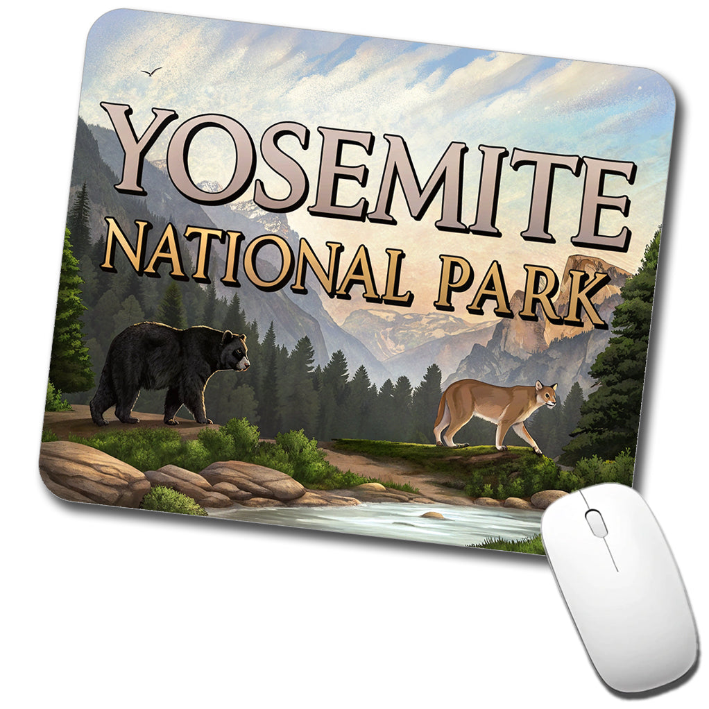 Yosemite National Park Animals Low Profile Mouse Pad Mat