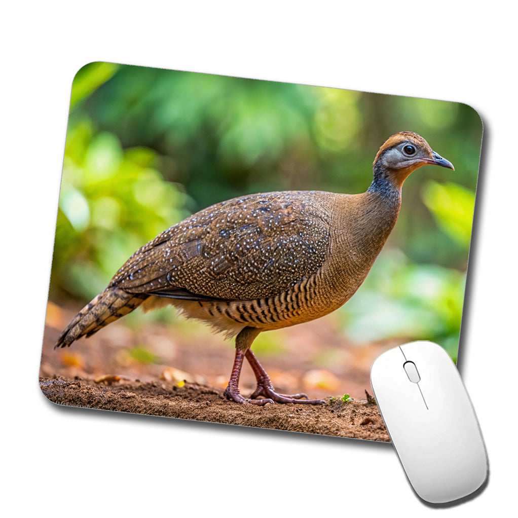 Tinamou Bird Photo Low Profile Mouse Pad Mat