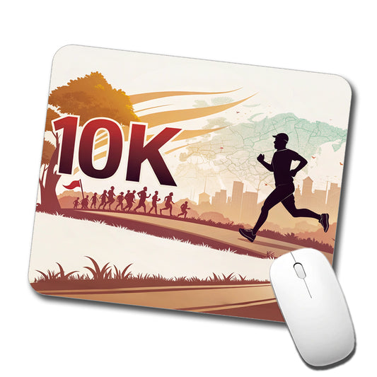 10k Marathon Running Jogging Low Profile Mouse Pad Mat