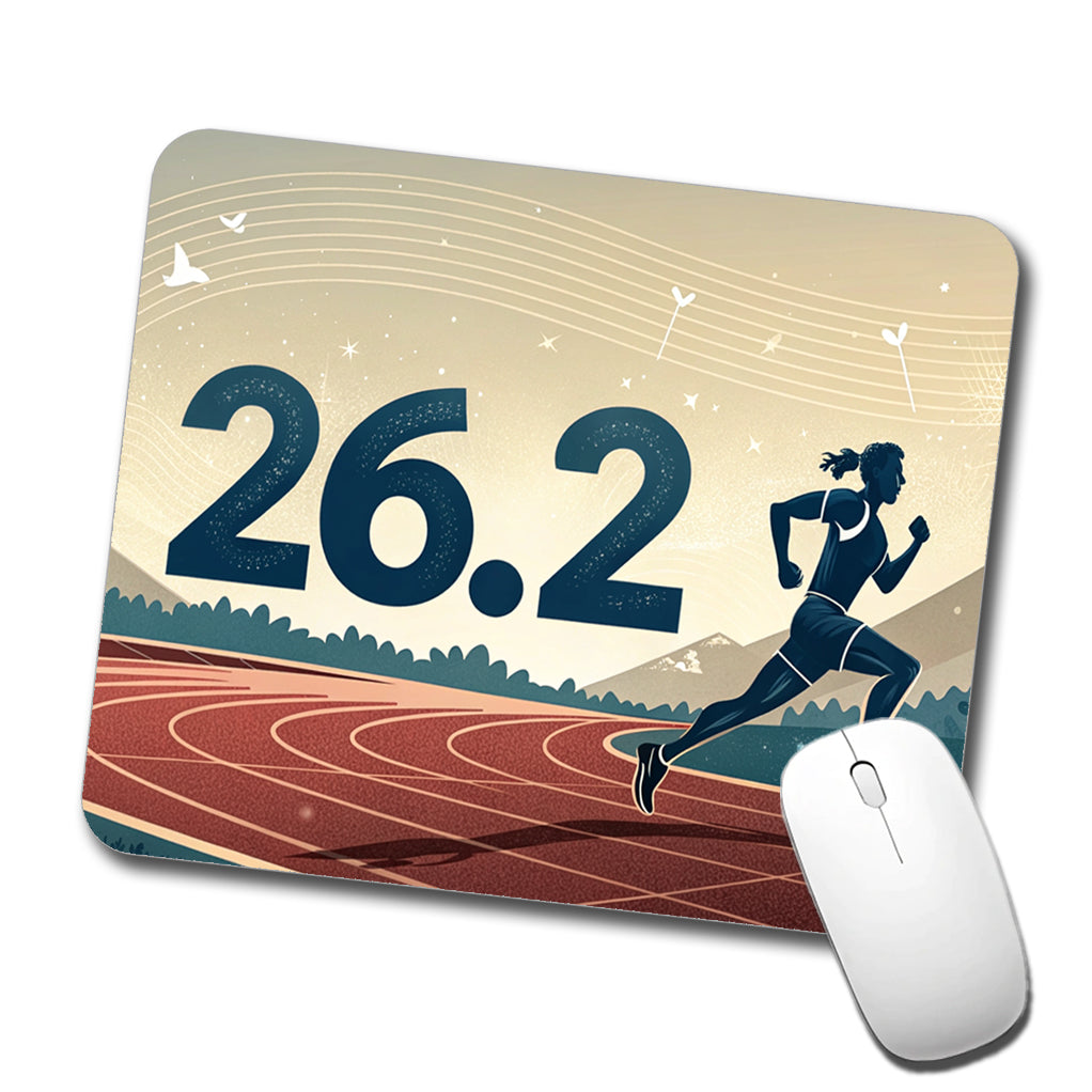 26.2 Marathon Running Jogging Track Low Profile Mouse Pad Mat