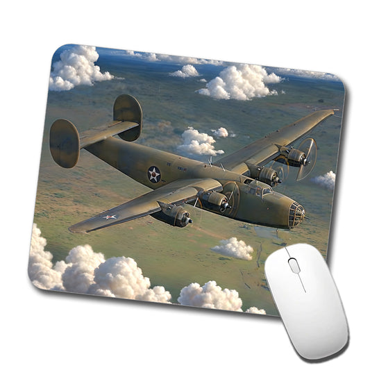 B-24 Liberator Bomber WWII United States Air Force Heavy Bomber Low Profile Mouse Pad Mat