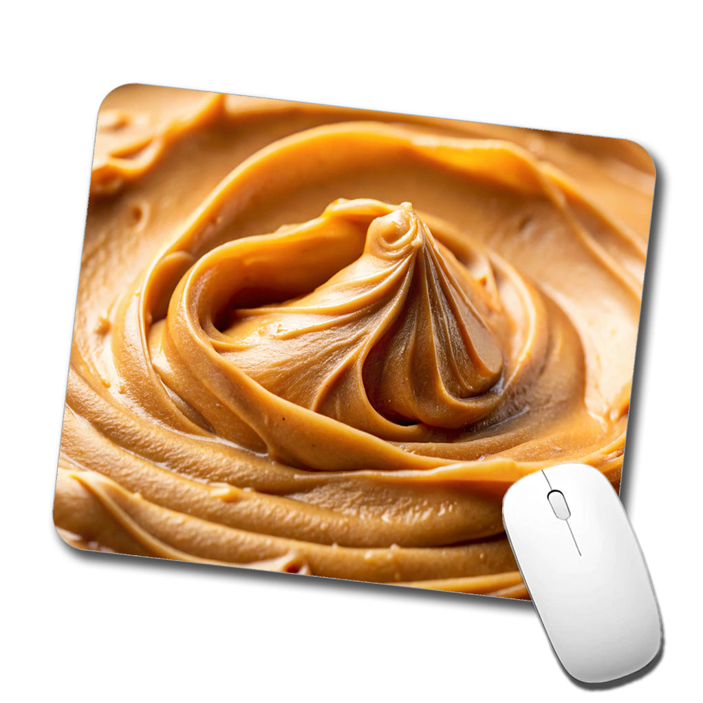 Close-up of Creamy Peanut Butter Low Profile Mouse Pad Mat