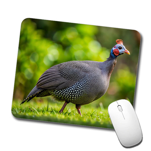 Guinea Fowl Photograph Low Profile Mouse Pad Mat