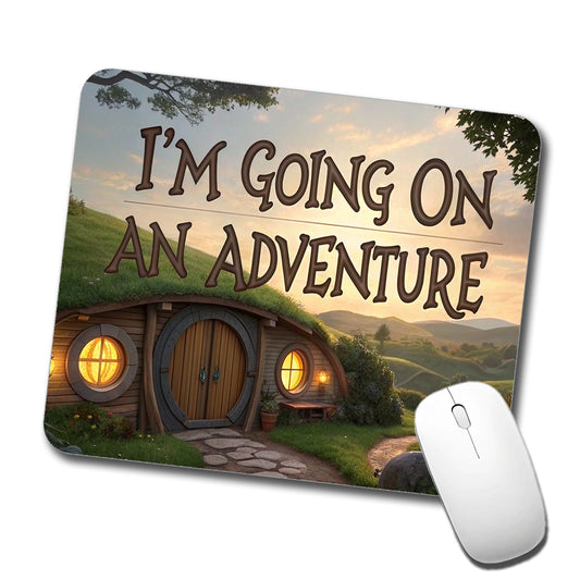 I'm Going On An Adventure Funny Fantasy Low Profile Mouse Pad Mat