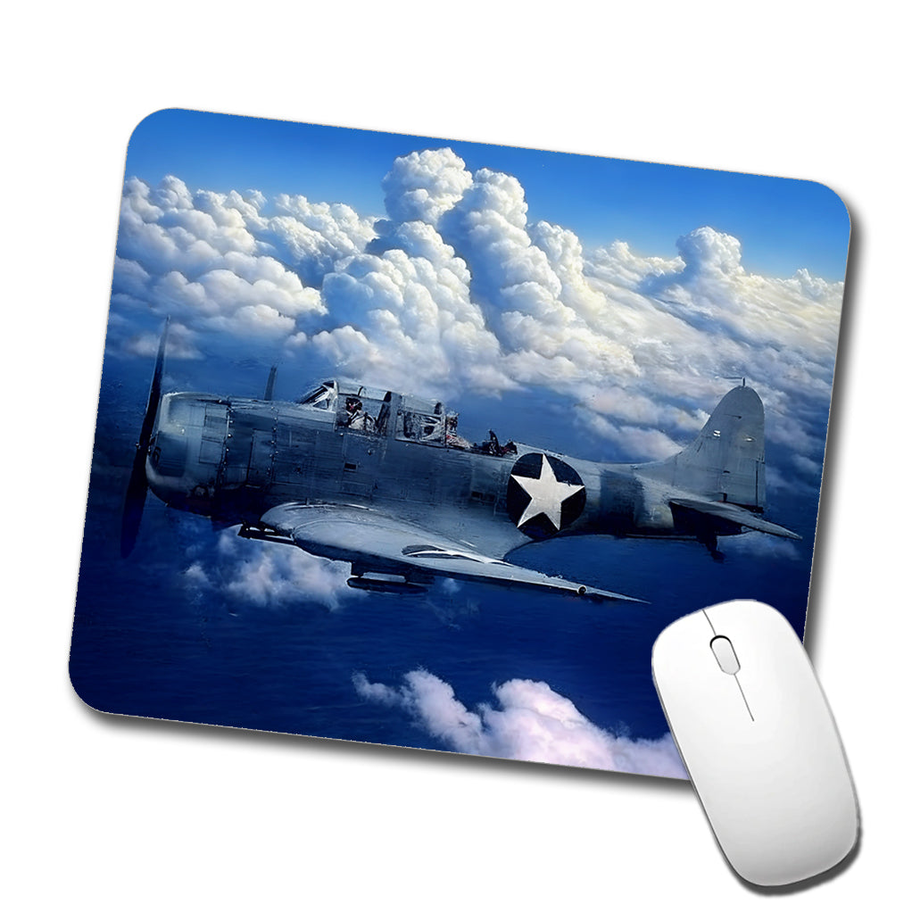 SBD Dauntless WWII United States Navy Dive Bomber Carrier Plane Low Profile Mouse Pad Mat
