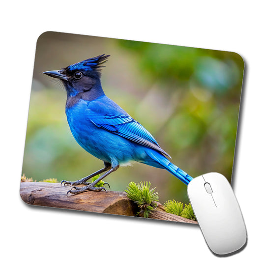 Stellar's Jay Backyard Bird Low Profile Mouse Pad Mat
