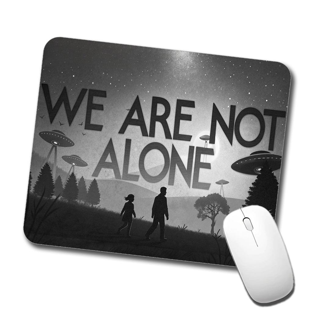 We Are Not Alone Retro Funny Alien Invasion Low Profile Mouse Pad Mat