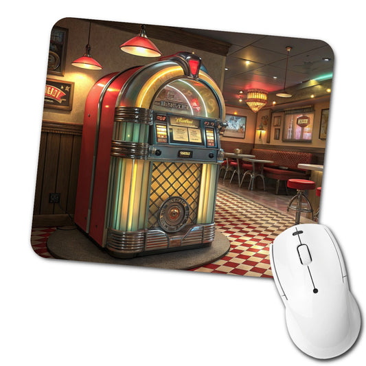 Classic Diner Jukebox Low Profile Mouse Pad Mat