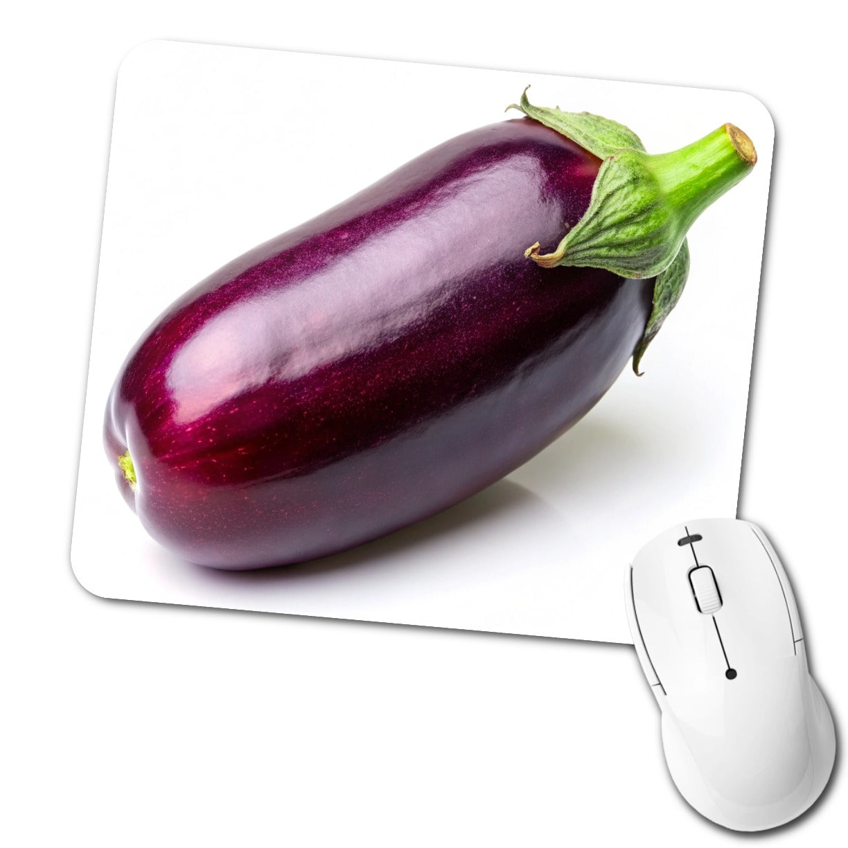 Eggplant Vegetable Photo Low Profile Mouse Pad Mat
