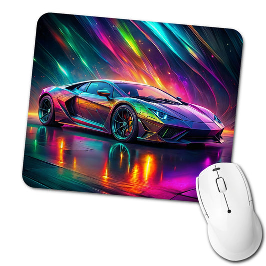 Exotic Super Car Graffiti Style Low Profile Mouse Pad Mat