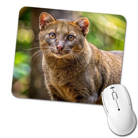 Jaguarundi Otter Cat Photo Low Profile Mouse Pad Mat