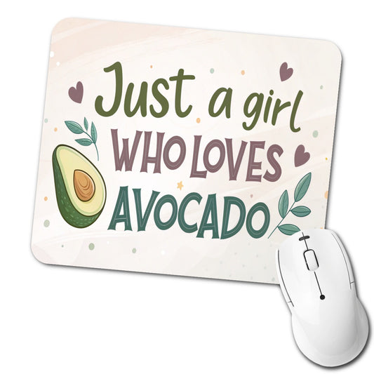 Just A Girl Who Loves Avocado Funny Low Profile Mouse Pad Mat
