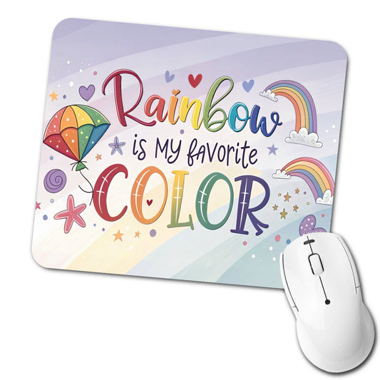 Rainbow Is My Favorite Color Gay Pride Low Profile Mouse Pad Mat