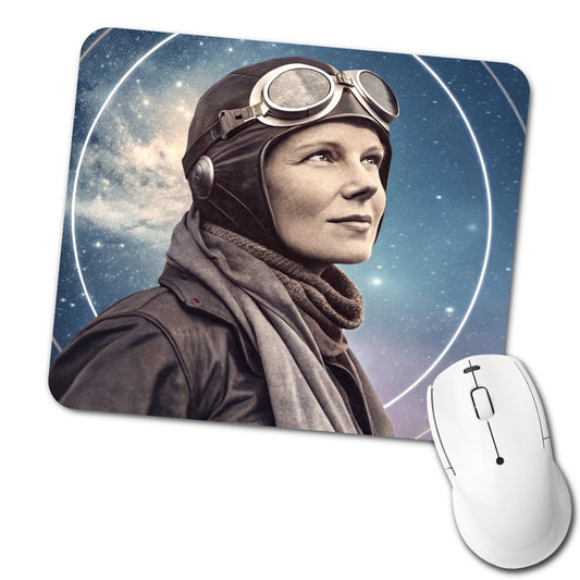 Amelia Earhart Aviation Low Profile Mouse Pad Mat
