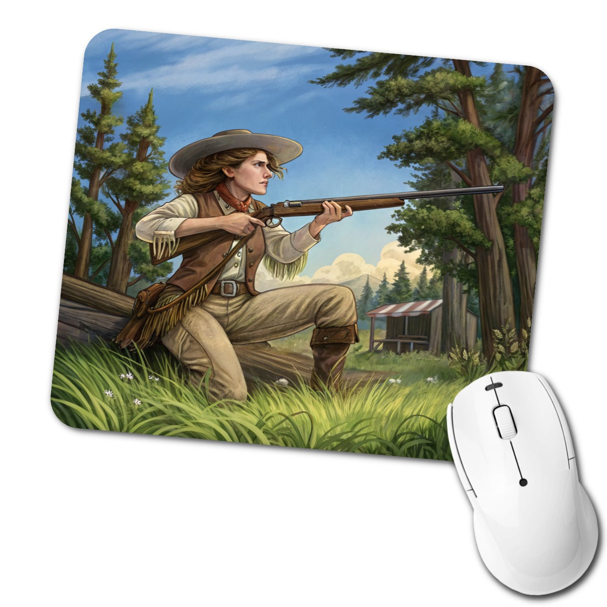Annie Oakley Cowgirl Low Profile Mouse Pad Mat