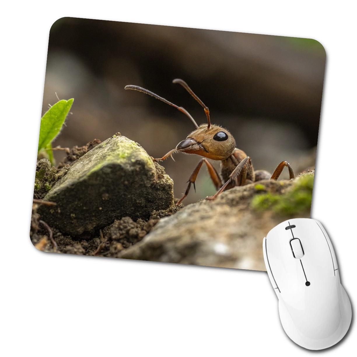 Ant Insect Nature Photo Low Profile Mouse Pad Mat