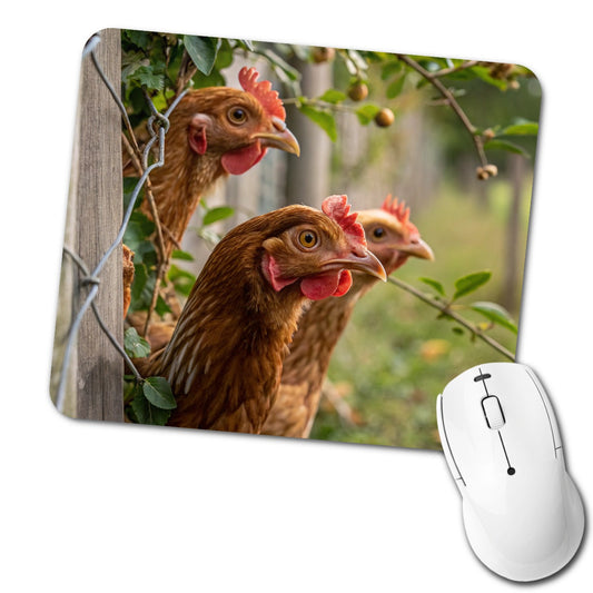 Backyard Chickens Farm Life Low Profile Mouse Pad Mat