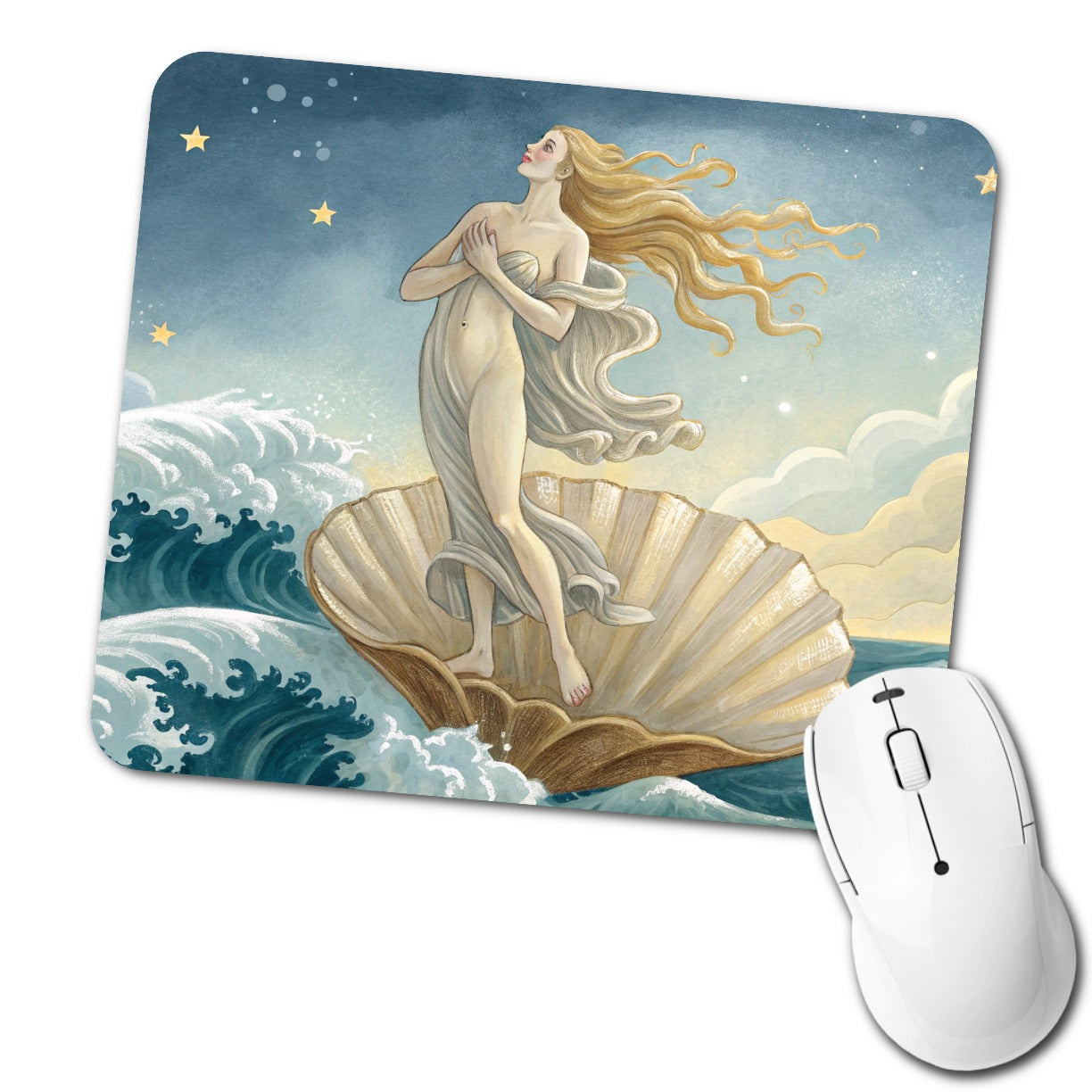 Birth Of Venus Art Inspired Low Profile Mouse Pad Mat