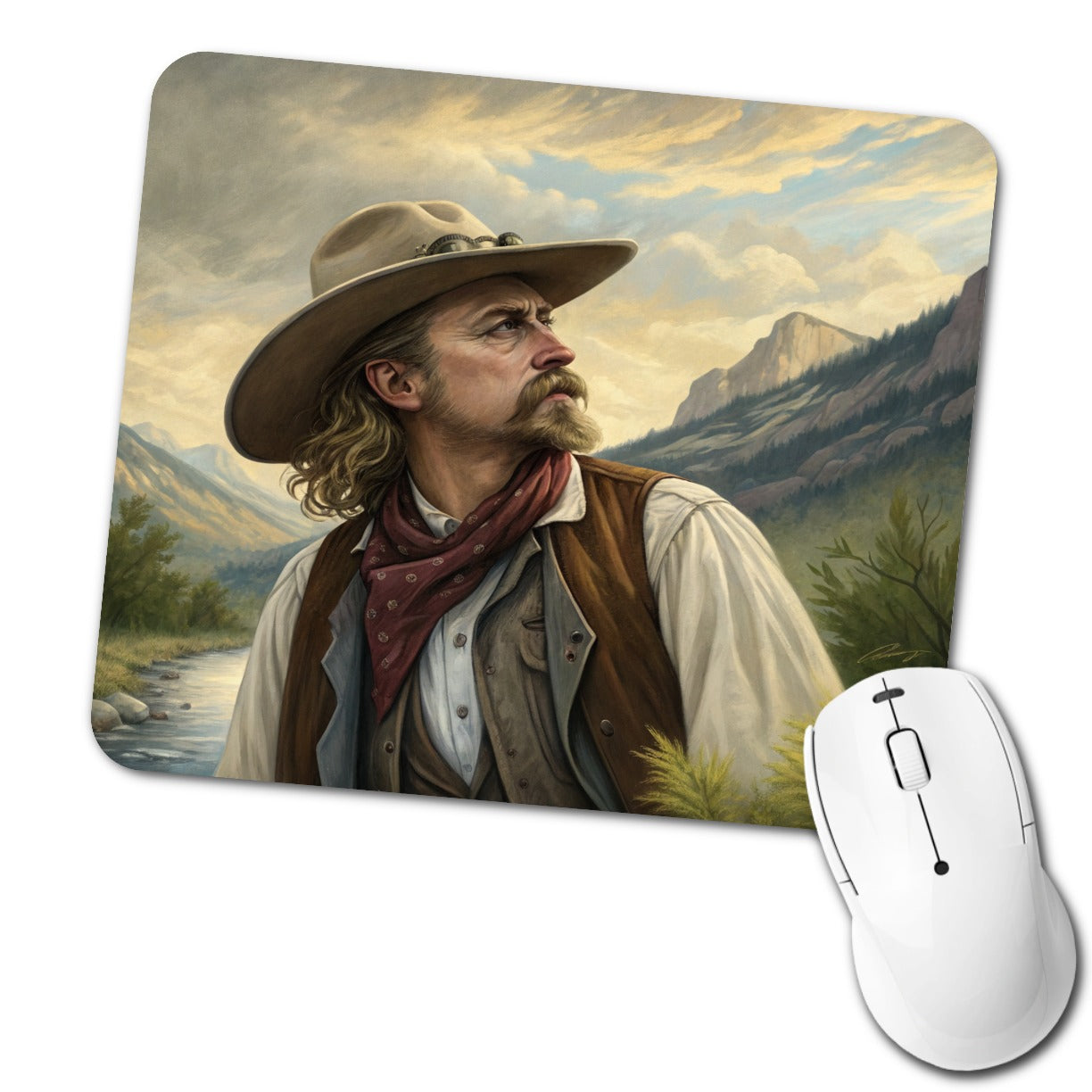 Buffalo Bill Wild West Low Profile Mouse Pad Mat