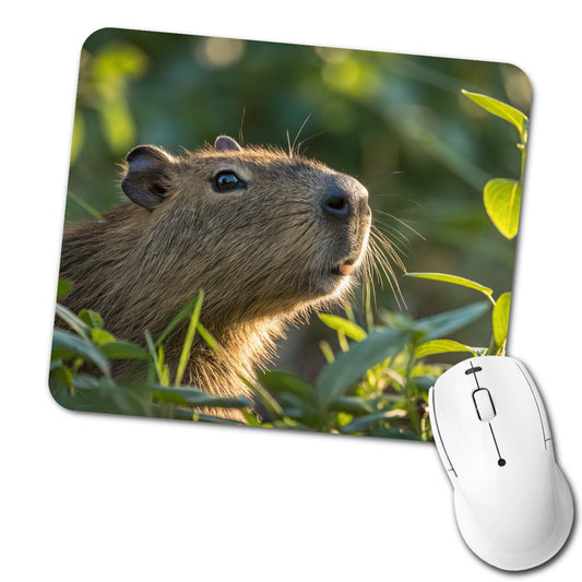 Capybara Wildlife Nature Scene Low Profile Mouse Pad Mat