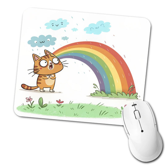Cat Rainbow Pride Low Profile Mouse Pad Mat