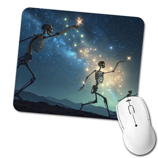 Celestial Dancing Skeletons Halloween Low Profile Mouse Pad Mat