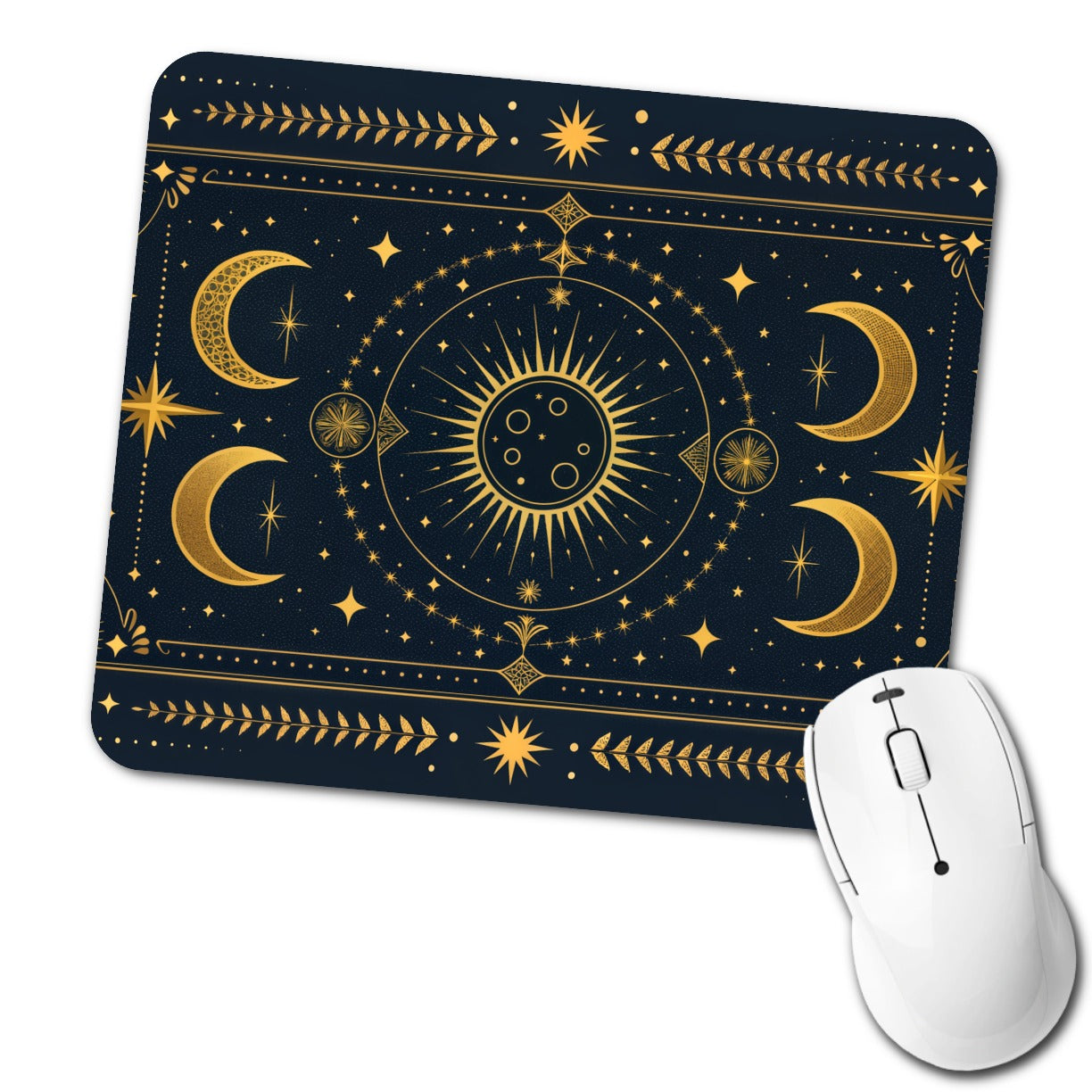 Celestial Mystical Tarot Art Low Profile Mouse Pad Mat