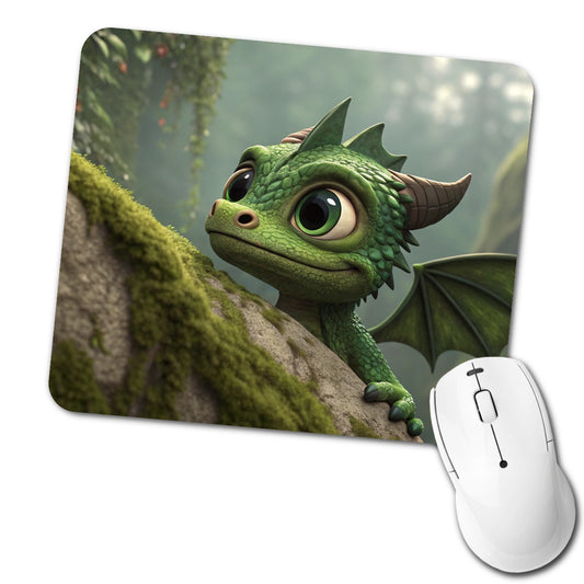 Fantasy Dragon Forest Nature Low Profile Mouse Pad Mat