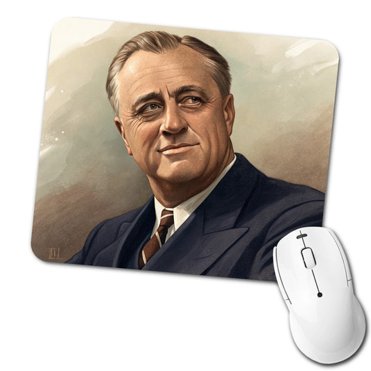Franklin D Roosevelt President Low Profile Mouse Pad Mat