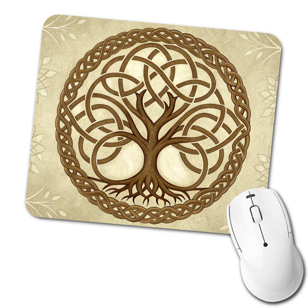 Irish Celtic Knot Heritage Tree of Life Low Profile Mouse Pad Mat