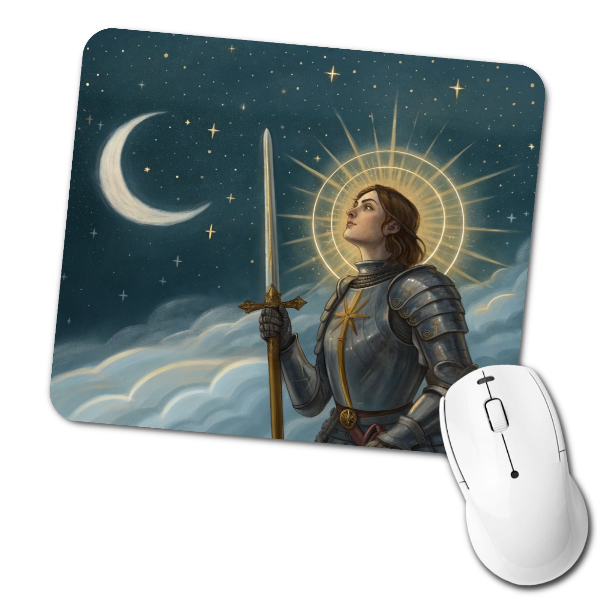 Joan of Arc Medieval Warrior Low Profile Mouse Pad Mat