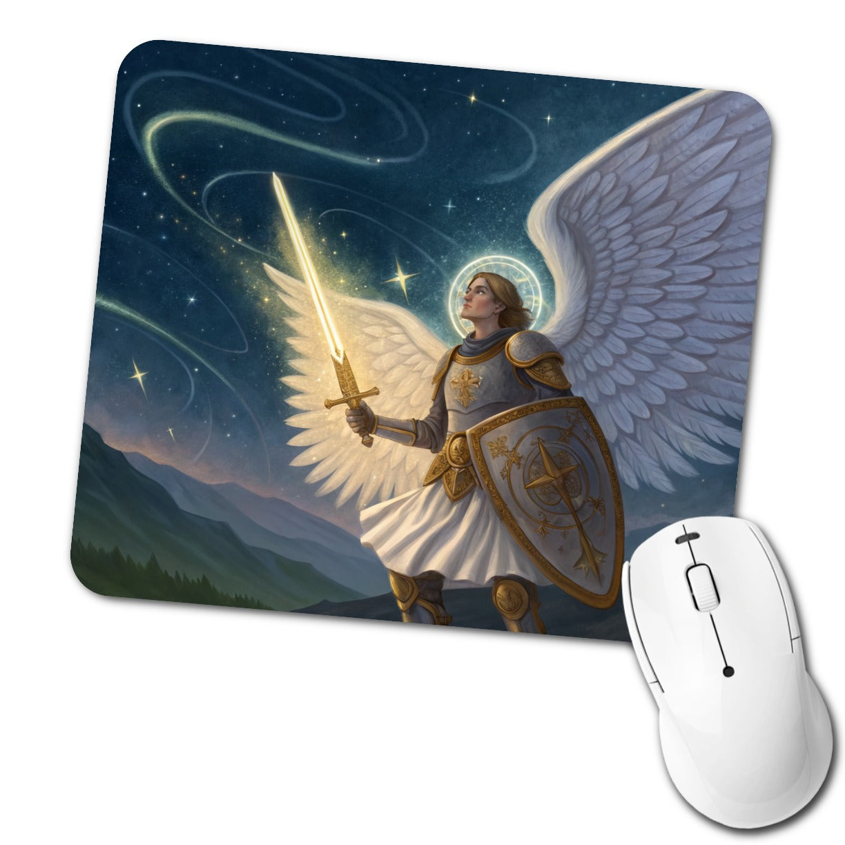 Joan of Arc Warrior Saint Low Profile Mouse Pad Mat