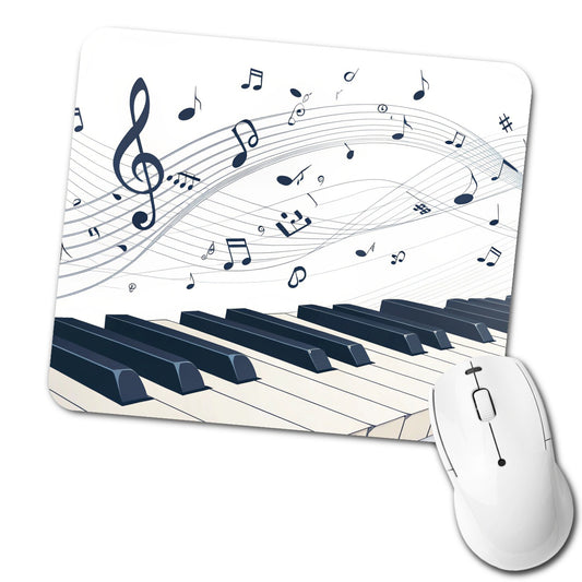 Piano Keys Musical Notes In Motion Low Profile Mouse Pad Mat