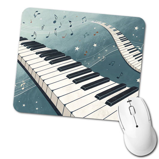 Piano Music Wave Low Profile Mouse Pad Mat
