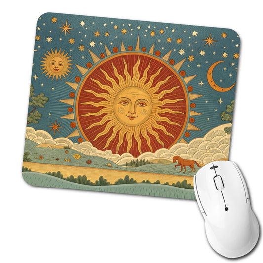 Radiant Sun Tarot Design Low Profile Mouse Pad Mat