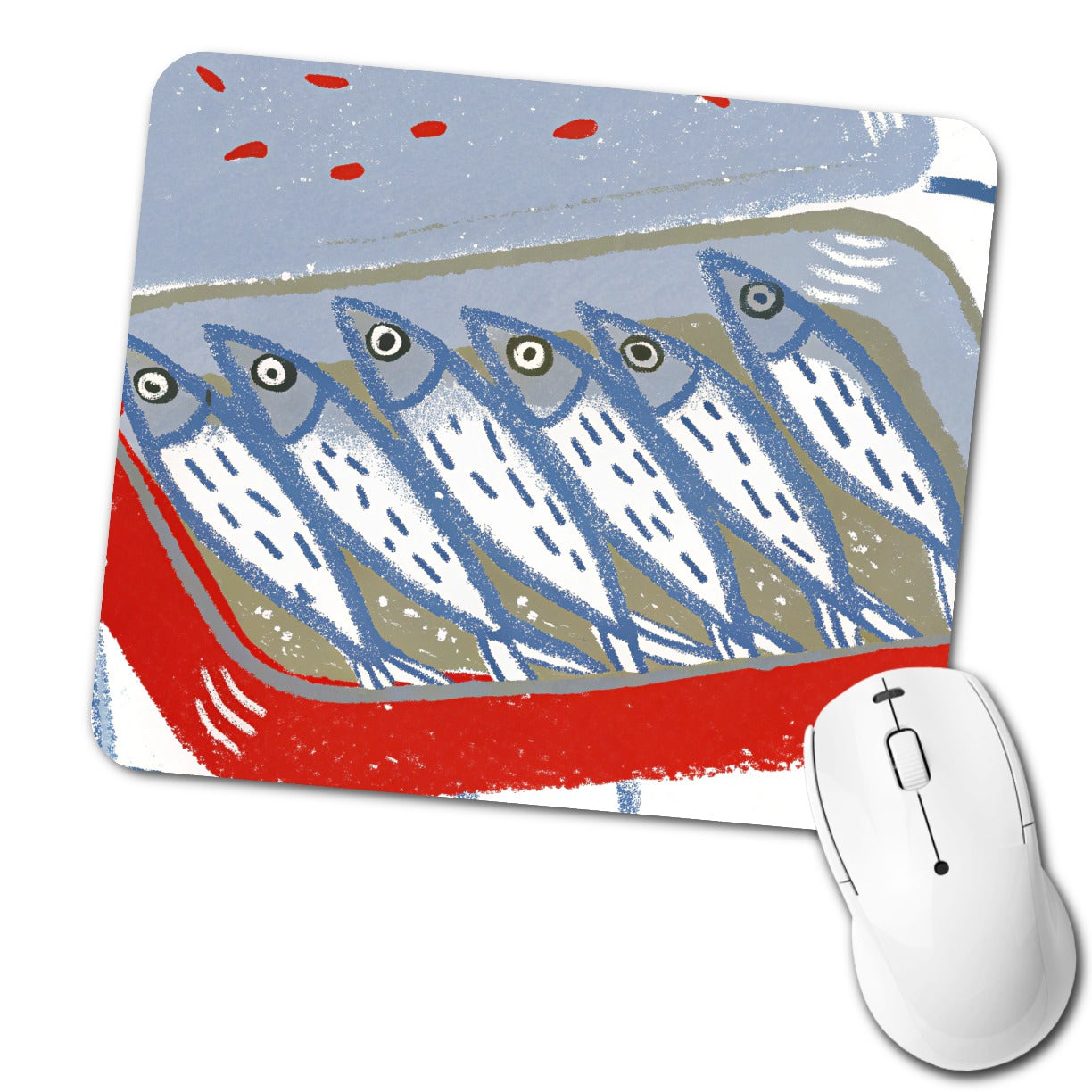 Sardines Fish In Tin Low Profile Mouse Pad Mat