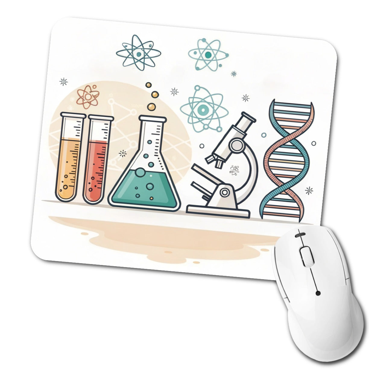 Science Laboratory Chemistry Biology Physics Low Profile Mouse Pad Mat