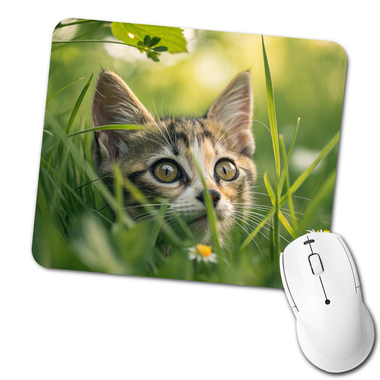 Tabby Cat In Nature Low Profile Mouse Pad Mat