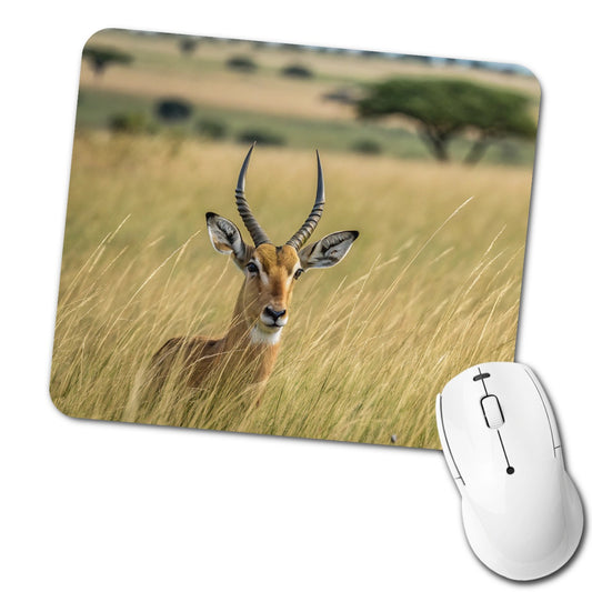 Watchful Antelope Nature Scene Low Profile Mouse Pad Mat