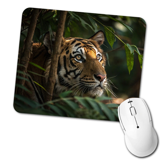 Wild Tiger Forest Jungle Low Profile Mouse Pad Mat
